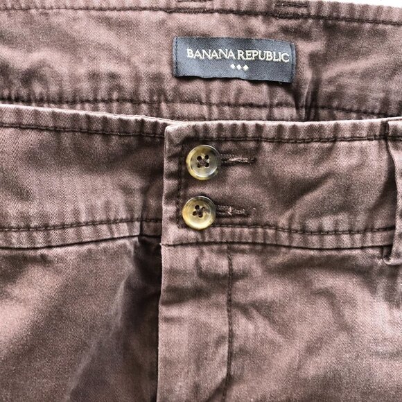 Banana Republic Womens Pants Size 14 Bootcut Classic Casual Brown Retro Cotton - Picture 8 of 16